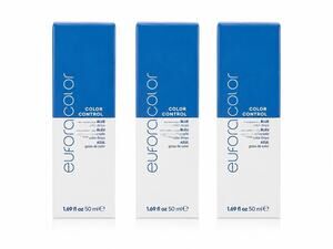 3x Eufora Color Control Blue Universal Color Drops 1.69 fl oz 50ml